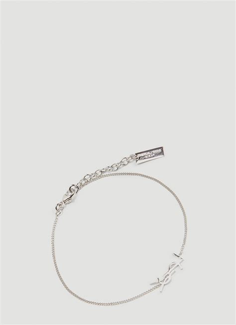 ysl silver braclet|saint laurent silver bracelet.